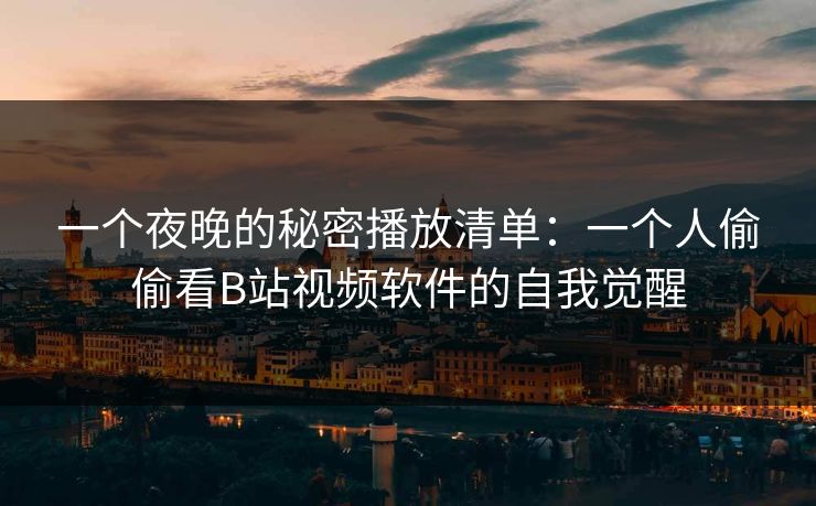 一个夜晚的秘密播放清单：一个人偷偷看B站视频软件的自我觉醒